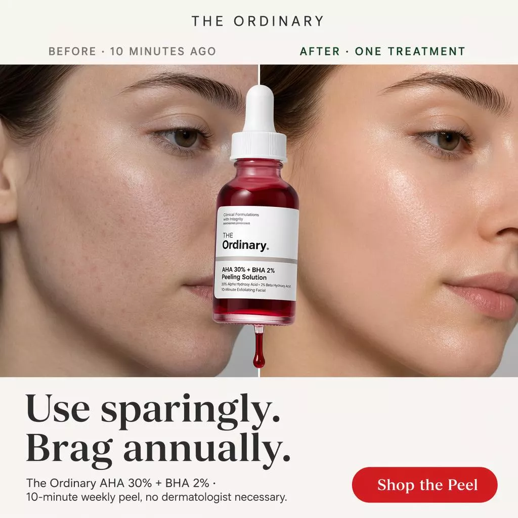 The Ordinary AHA 30% + BHA 2% Peeling Solution after