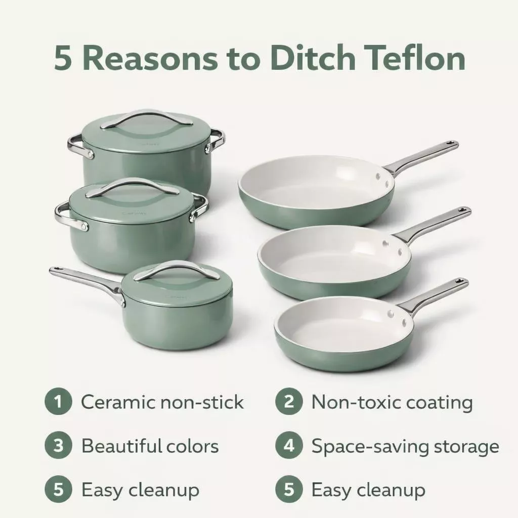 Caraway Cookware Set after
