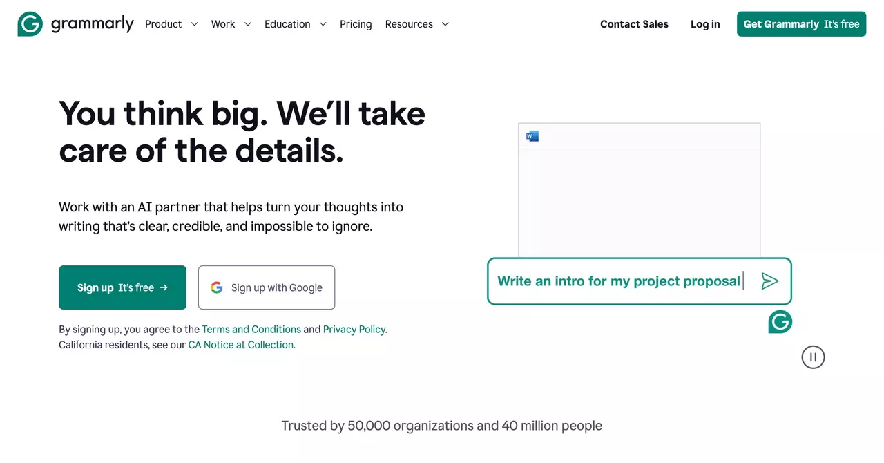 Website screenshot